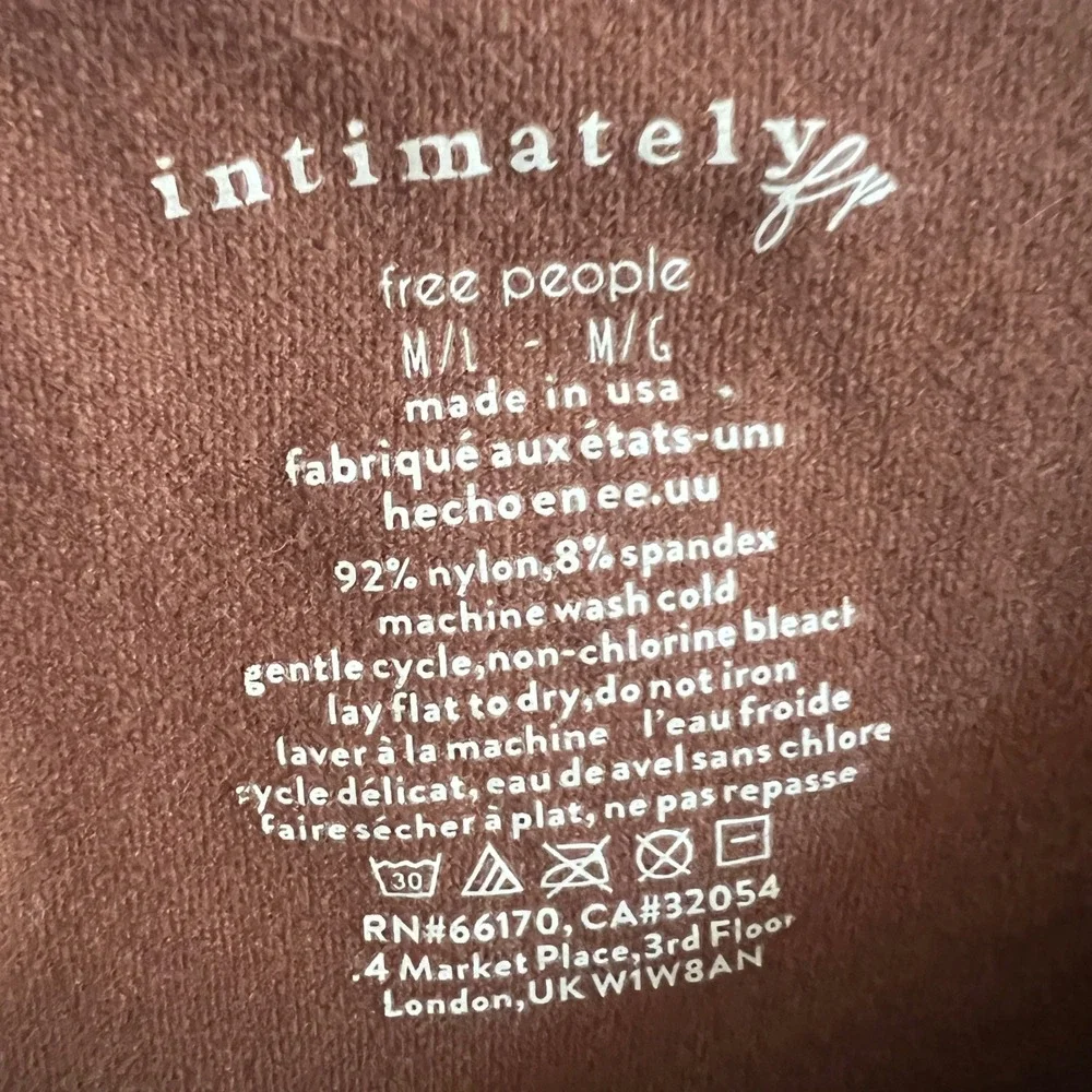 Intimately Free People Seamless Bodysuit Top Brown Short Sleeve‎ M/L
